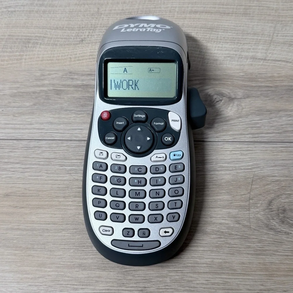 DYMO LetraTag LT-100H Handheld‎ Label Maker Silver Office Home Business - Tested